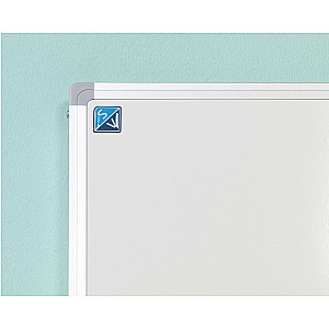 Schoolbord, wit emaille, Softline 19 mm 120x300 cm