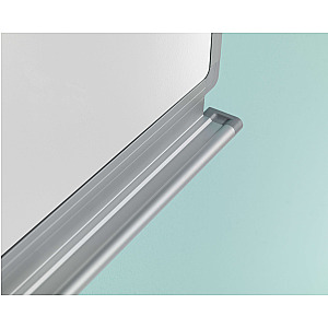 Schoolbord, wit emaille, Softline 19 mm 120x300 cm