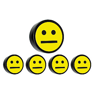 Face groen, set van 5 stuks. Ø 35mm