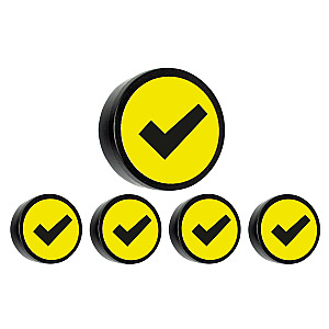 Check groen, set van 5 stuks Ø 35mm