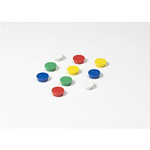 Memomagneten, rond en in diverse diameters en kleuren