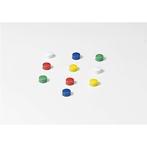 Memomagneten, rond en in diverse diameters en kleuren