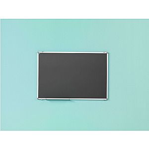 Krijtbord Softline profiel 8mm, emailstaal grijs 120x300 cm