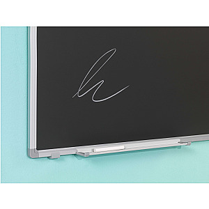 Krijtbord Softline profiel 8mm, emailstaal grijs 120x300 cm