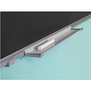 Krijtbord Softline profiel 8mm, emailstaal grijs 120x300 cm