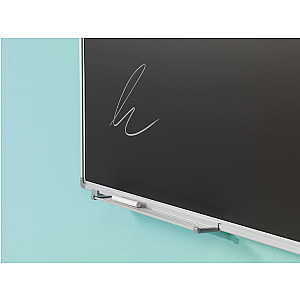 Krijtbord Softline profiel 8mm, emailstaal grijs 120x300 cm