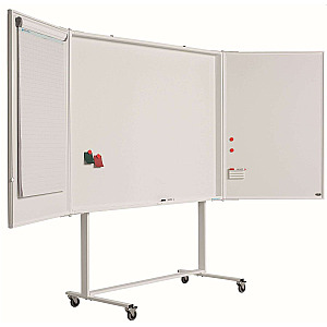 Kabinetkast, emailstaal Low Gloss/wit, wit profiel 120x190 cm