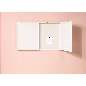 Kabinetkast, emailstaal Low Gloss/wit, wit profiel 120x190 cm