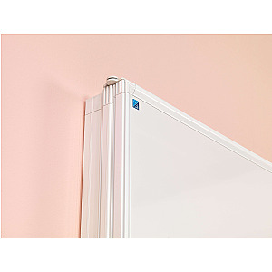 Kabinetkast, emailstaal Low Gloss/wit, wit profiel 120x190 cm