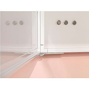 Kabinetkast, emailstaal Low Gloss/wit, wit profiel 120x190 cm