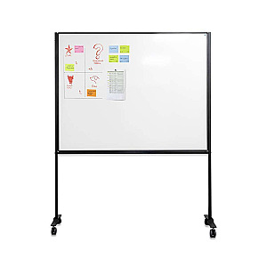 Verrijdbaar Work Board, emailstaal wit 120x150 cm