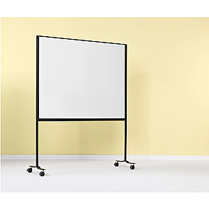 Verrijdbaar Work Board, emailstaal wit 120x150 cm