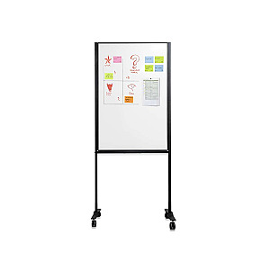 Verrijdbaar Work Board, emailstaal wit 120x150 cm