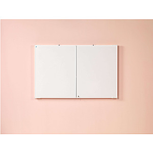 Kabinetkast, emailstaal Low Gloss/wit, wit profiel 120x190 cm