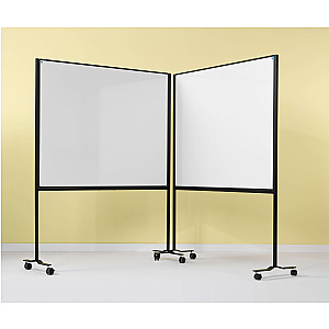 Verrijdbaar Work Board, emailstaal wit 120x150 cm