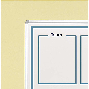 Kantelbord whiteboard, dubbelzijdig bedrukt 120x200 cm