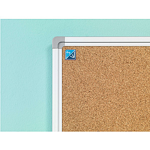 Prikbord perskurk met aluminium lijst. Verkrijgbaar in 6 standaard formaten